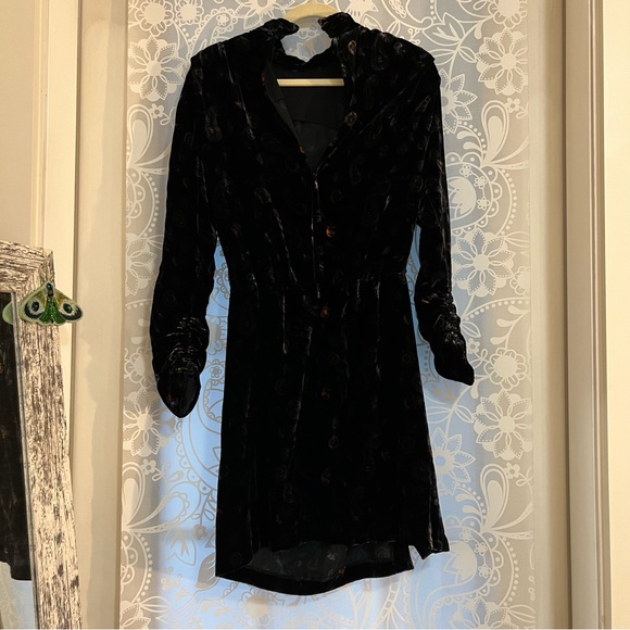 Zara Velvet Paisley Dress - Picture 4 of 10